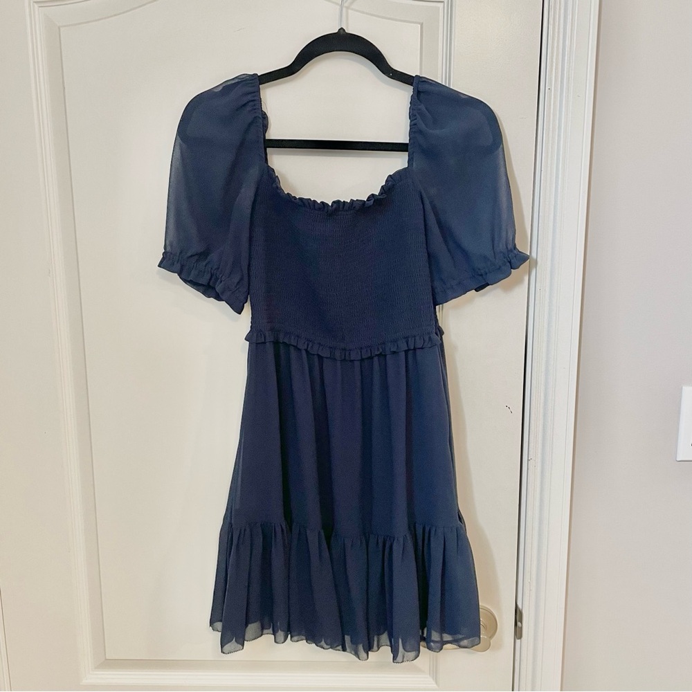 Aritzia Wilfred Navy Blue Mini Dress